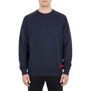 NWT Breezy Men’s Navy Crewneck Sweatshirt Cotton Blend Minimalist Streetwear L